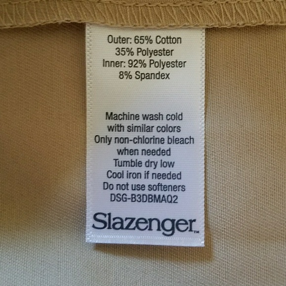 Girls medium skorts (khaki & navy) - Slazenger - Picture 6 of 8